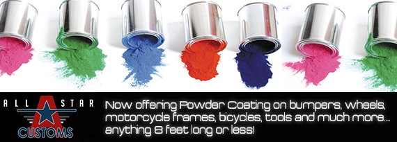 Now Offering Powder Coating